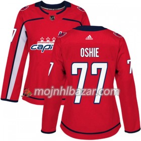 Dresovi Washington Capitals T.J. Oshie 77 Adidas 2017-2018 Crvena Authentic - Ženska